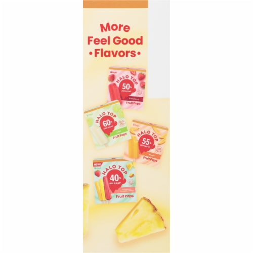 Halo Top Pineapple Fruit Pops Perspective: left