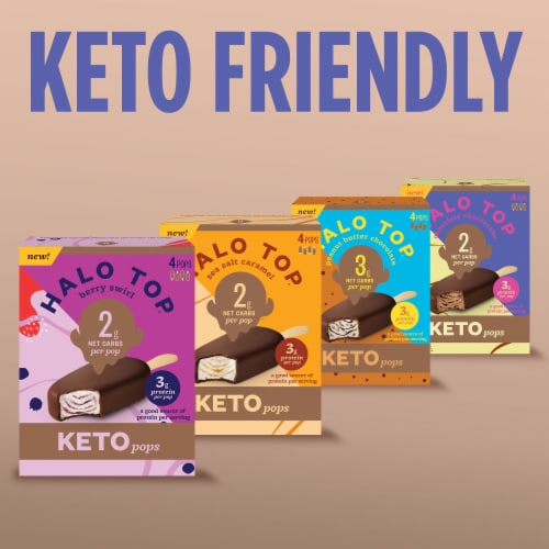 Halo Top® Keto Chocolate Cheesecake Ice Cream Pops Perspective: left