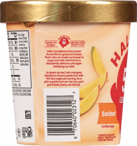 Halo Top Mango Sorbet Perspective: left