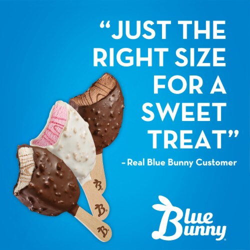 Blue Bunny Mini Bars Vanilla Caramel Crunch Frozen Dessert Perspective: left