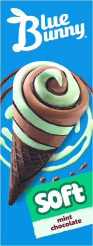 Blue Bunny® Mint Chocolate Twist Cones Perspective: left