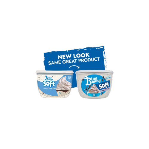 Blue Bunny® Soft Cookies & Cream Frozen Dairy Dessert Perspective: left