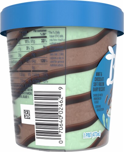 Blue Bunny® Mint Chocolate Twist Ice Cream Pint Perspective: left