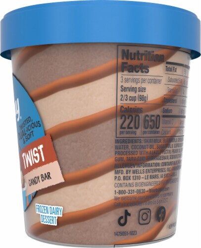 Blue Bunny® Candy Bar Twist Ice Cream Pint Perspective: left