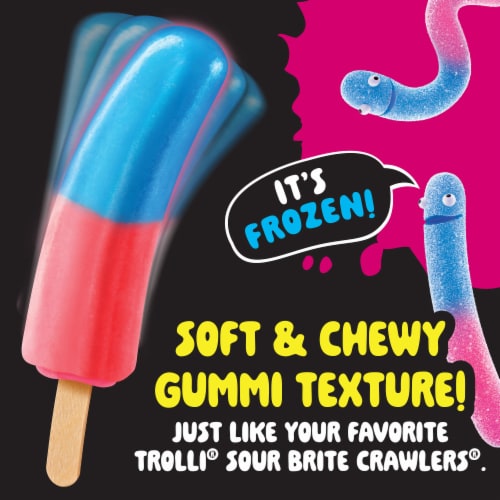 Trolli Grape Strawberry Frozen Gummi Pops Perspective: left