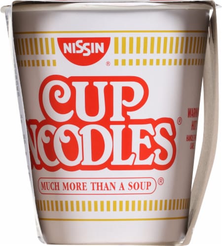Nissin Cup Noodles Beef Flavor Ramen Noodle Soup Perspective: left
