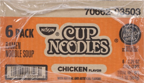 Nissin® Cup Noodles with Chicken Flavor 6 Count Perspective: left