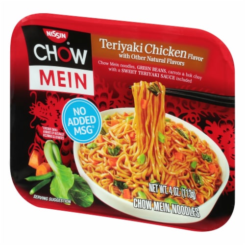Nissin Teriyaki Chicken Flavor Chow Mein Noodles Perspective: left