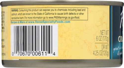 Reese® 15% Leg Crab Meat Perspective: left
