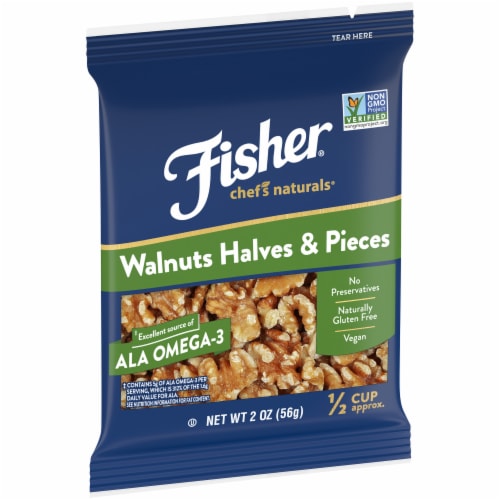Fisher Chef's Naturals Walnuts Halves & Pieces Perspective: left