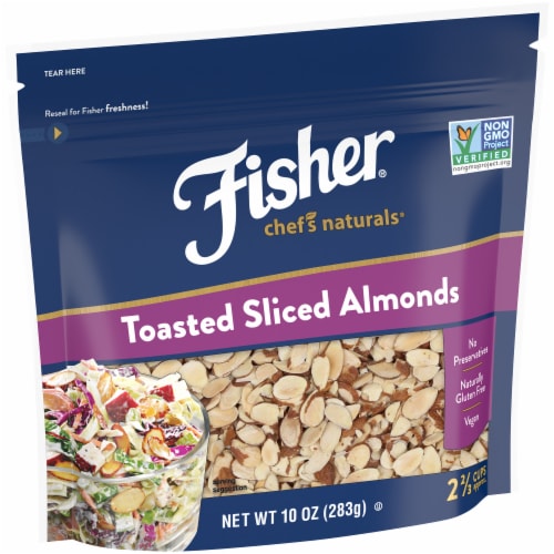 Fisher Chef's Naturals Toasted Sliced Almonds Perspective: left