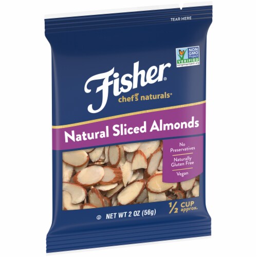Fisher Chef's Naturals Sliced Almonds Perspective: left