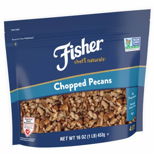 Fisher Chef's Naturals Chopped Pecans Perspective: left