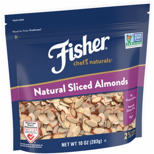 Fisher Chef's Naturals Natural Sliced Almonds Perspective: left