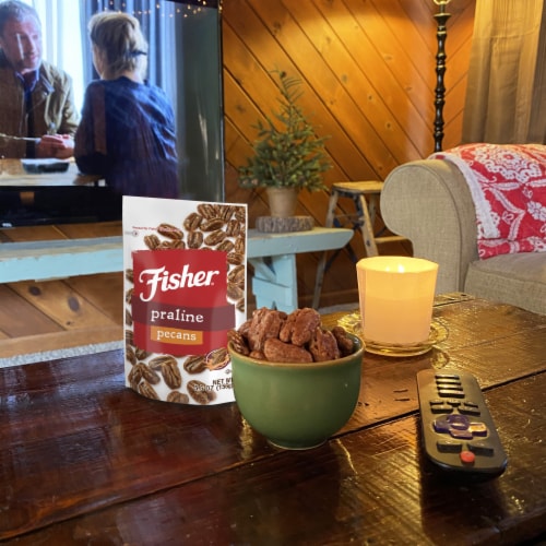 Fisher Snack Praline Pecans Perspective: left