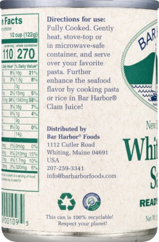 Bar Harbor® New England Style White Clam Sauce Perspective: left