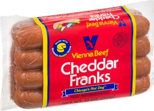Vienna Beef Cheddar Franks Perspective: left