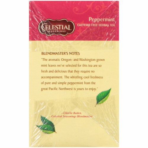 Celestial Seasonings Peppermint Herbal Tea Bags Perspective: left