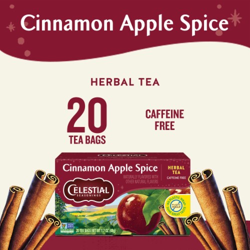 Celestial Seasonings® Cinnamon Apple Spice Herbal Tea Bags Perspective: left