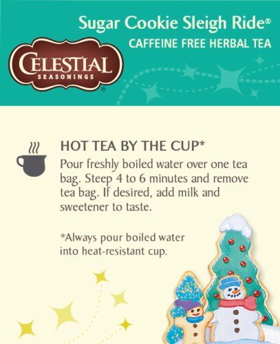 Celestial Seasonings® Sugar Cookie Sleigh Ride Holiday Tea Bags Perspective: left