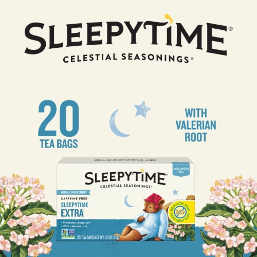 Celestial Seasonings Caffeine Free Sleepytime® Wellness Extra Tea Perspective: left