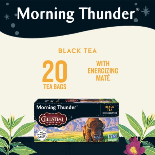 Celestial Seasonings® Morning Thunder® Black Tea Bags Perspective: left