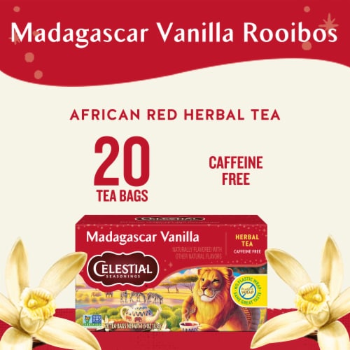 Celestial Seasonings Madagascar Vanilla Tea Bags Perspective: left
