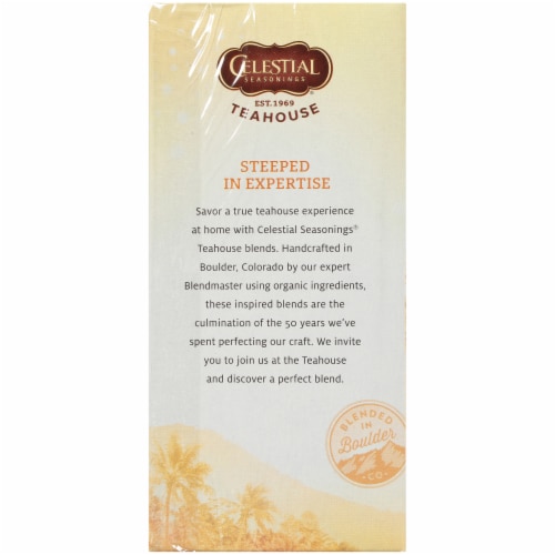 Celestial Seasonings Organic Ginger & Tuermeric Herbal Tea Bags Perspective: left