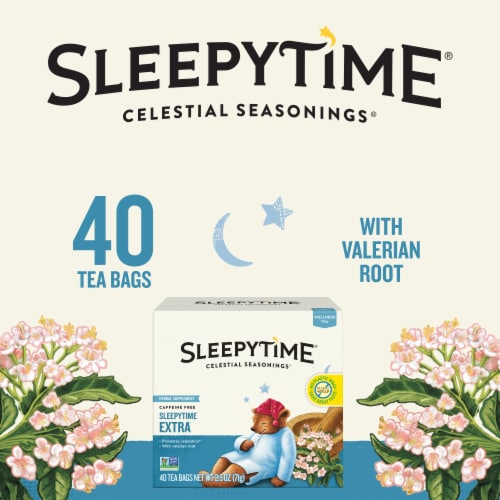 Celestial Seasonings Sleepytime Extra Herbal Wellness Tea Bags Perspective: left