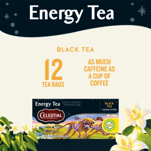 Celestial Seasonings Caffeinated Energy Black Tea Perspective: left