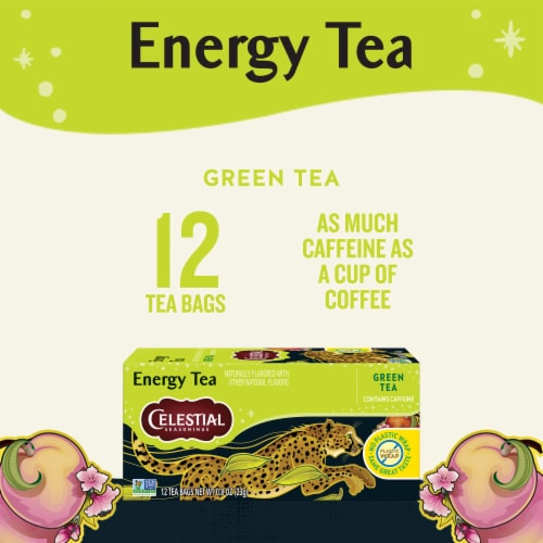 Celestial Seasonings Caffeinated Energy Green Tea Perspective: left