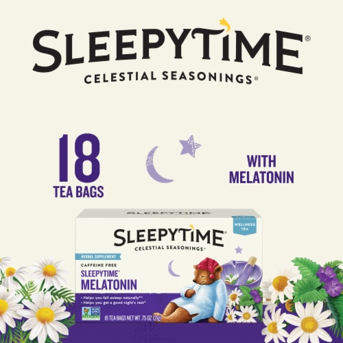 Celestial Seasonings Caffeine Free Sleepytime® Wellness Tea Plus Melatonin Perspective: left