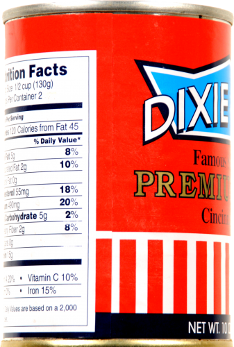 Dixie Chili Premium Chili Perspective: left