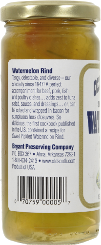 Old South Sweet Pickled Watermelon Rind Perspective: left