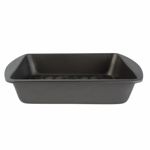 GoodCook Nonstick Steel 8 Square Cake Pan, Gray 