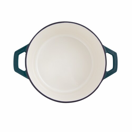 Taste of Home 5 Quart Enameled Cast Iron Dutch Oven with Lid Perspective: left
