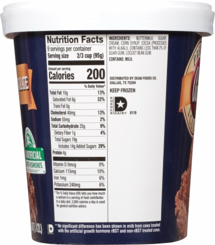 Purity All Natural Chocolate Ice Cream Tub Perspective: left