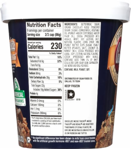 Purity Chocolate Moose Tracks Ice Cream Tub Perspective: left