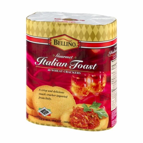 Bellino Italian Toast Wheat Crackers 10.5 oz Package Perspective: left