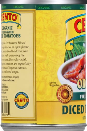 Cento® Organic Fire Roasted Diced Tomatoes Perspective: left