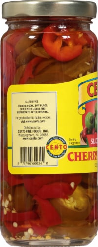 Cento® Sliced in Oil Hot Cherry Peppers Perspective: left