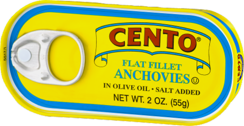 Cento Flat Fillet Anchovies in Olive Oil Perspective: left