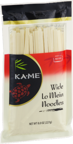 Ka-Me Wide Lo Mein Noodles Perspective: left