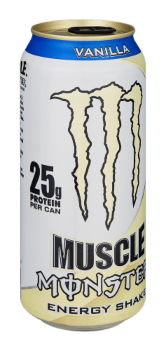 Muscle Monster Vanilla Energy Shake Perspective: left