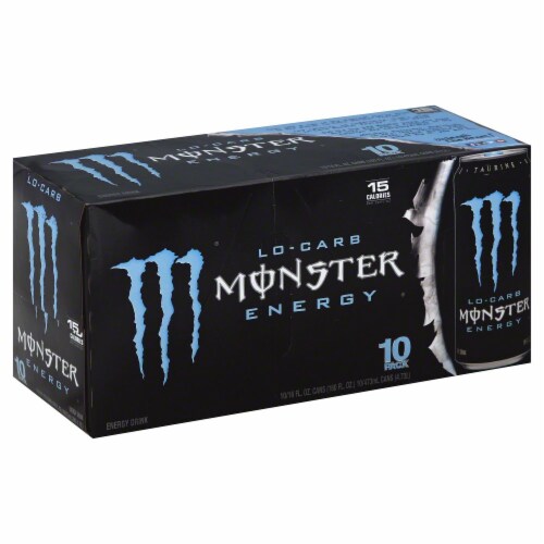 Monster Lo-Carb Energy Drink Perspective: left