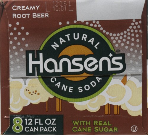 Hansen's Creamy Root Beer Soda Perspective: left
