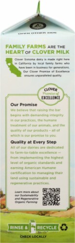 Clover Farms Organic 2% Reduced Fat Milk Perspective: left