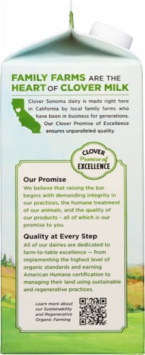 Clover Sonoma® Organic Lactose Free Whole Milk Perspective: left