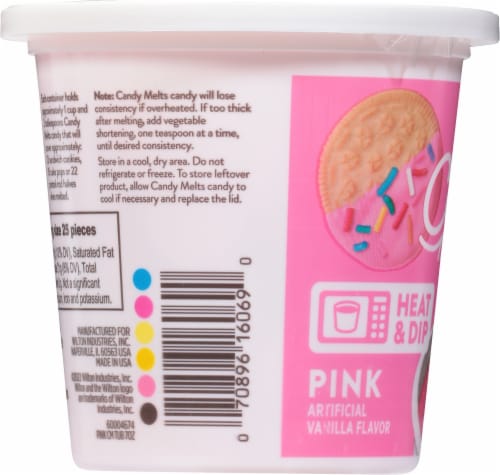 Wilton Candy Melts Pink Micorowavable Icing Perspective: left