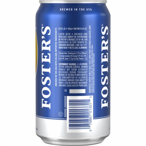 Foster's Beer Single Can Perspective: left